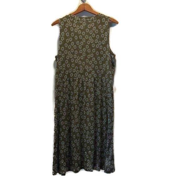 LLBean Size L Pet Sleeveless One Piece Floral Print Dress - Picture 7 of 11